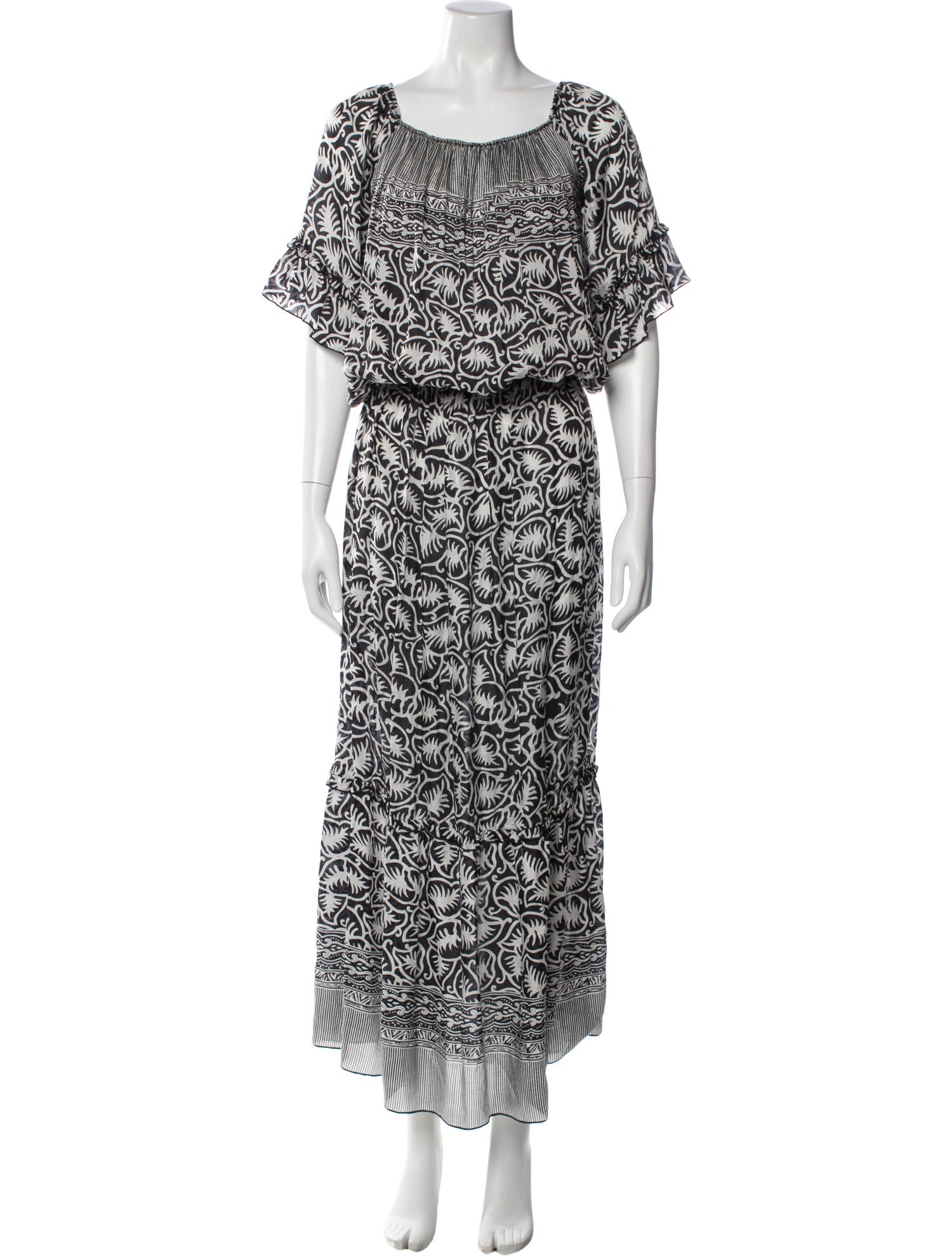 Pop Saint Barth Silk Long Dress