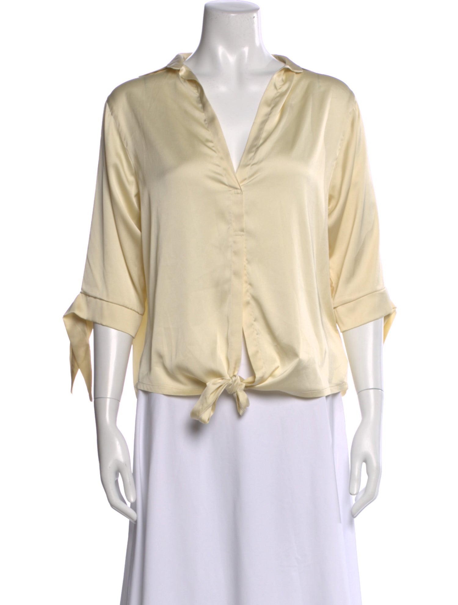 Pop Saint Barth Silk V-Neck Blouse