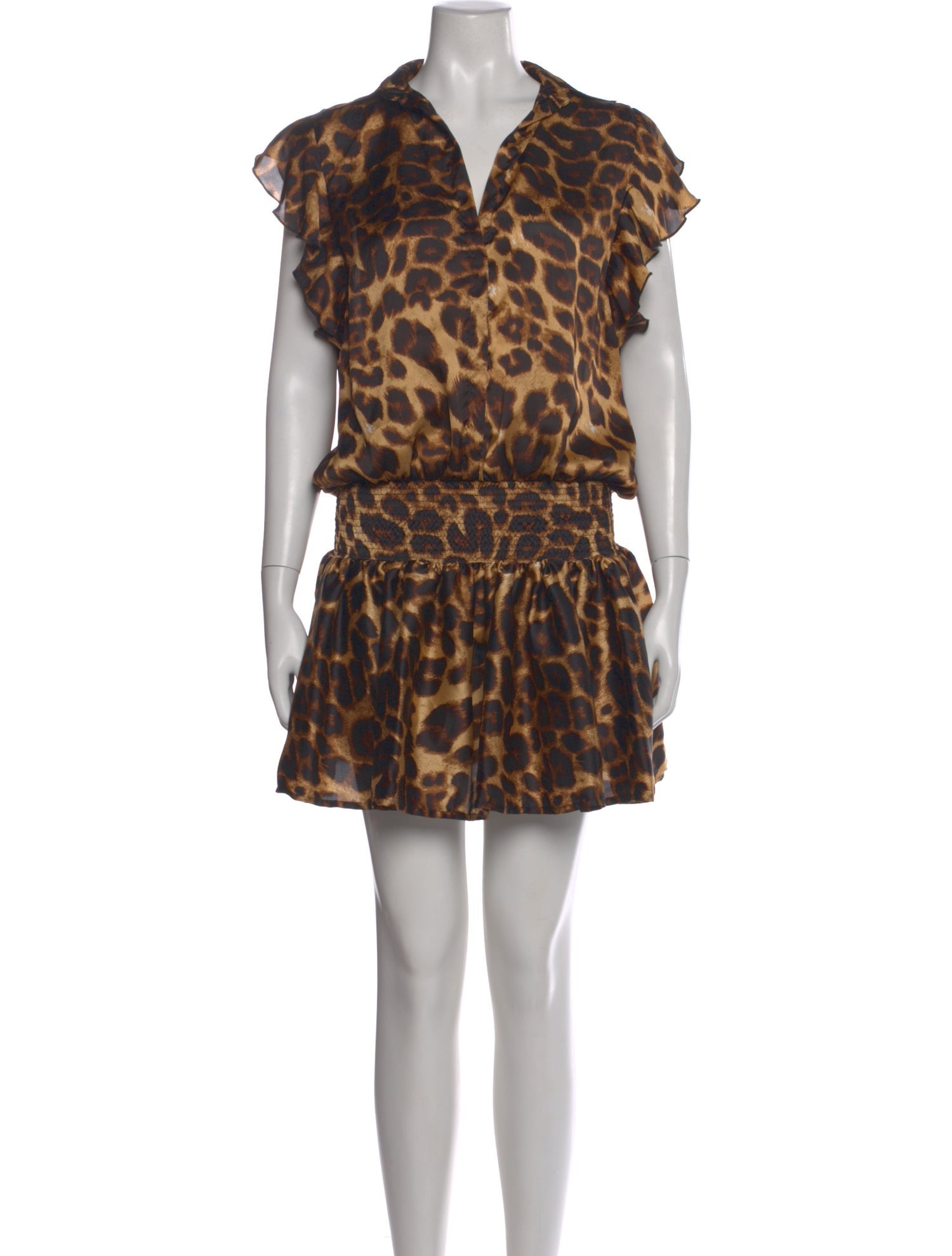 Pop Saint Barth Animal Print Mini Dress