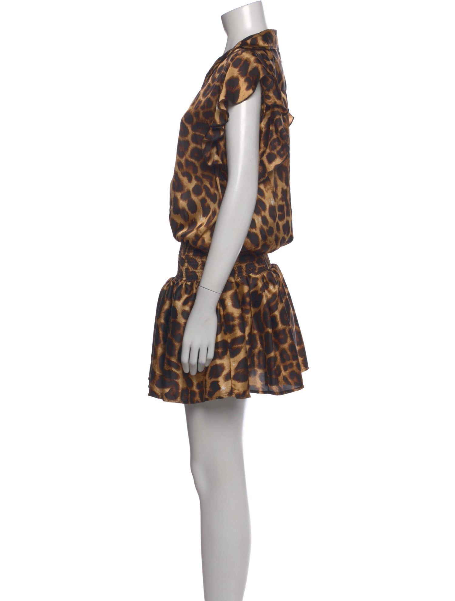 Pop Saint Barth Animal Print Mini Dress