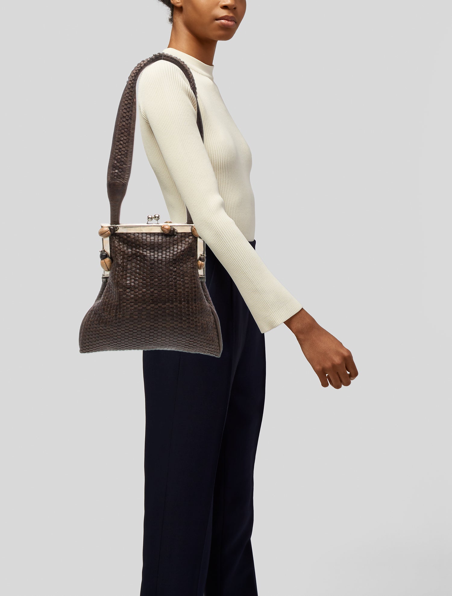 Perez Sanz Leather Shoulder Bag