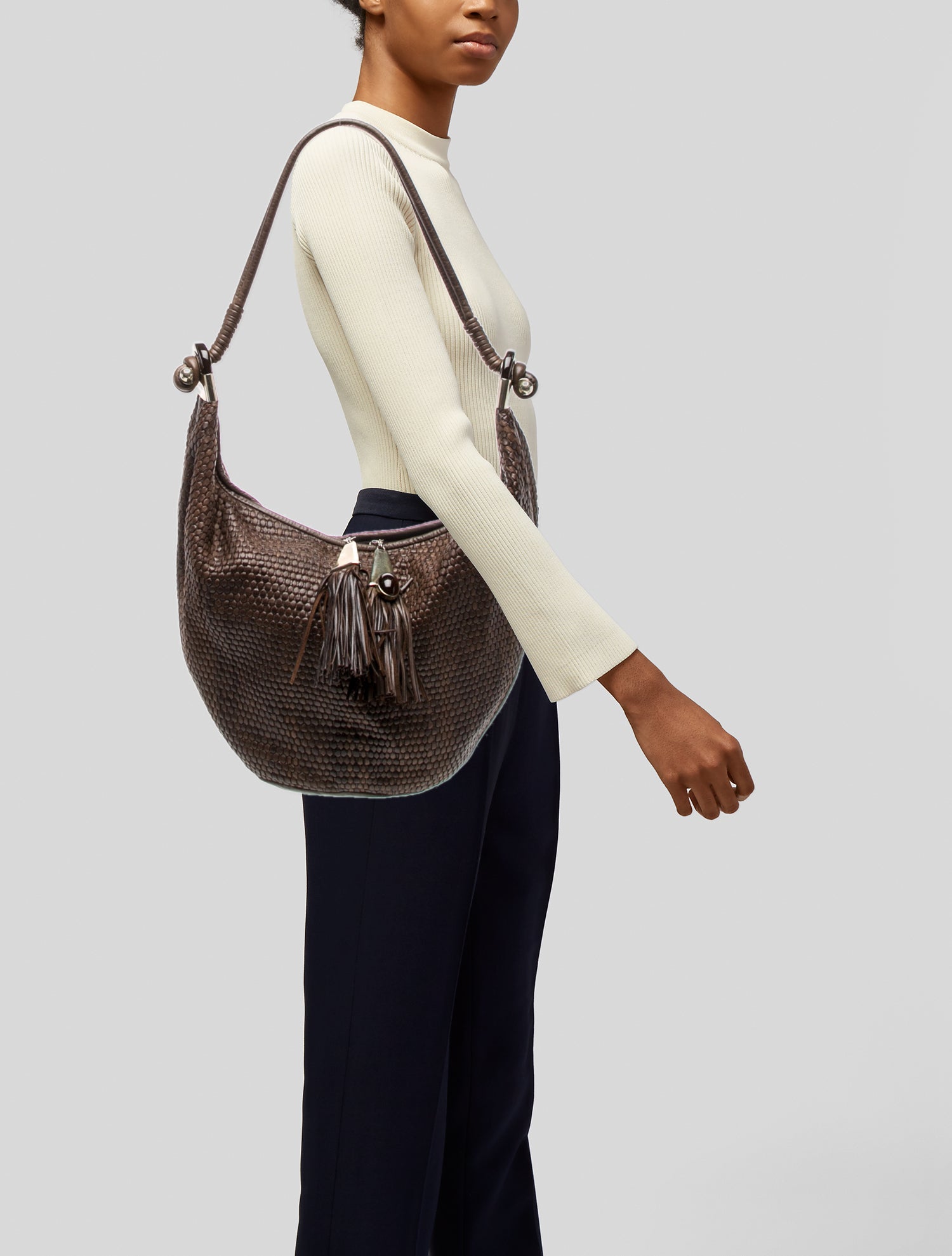 Perez Sanz Leather Shoulder Bag