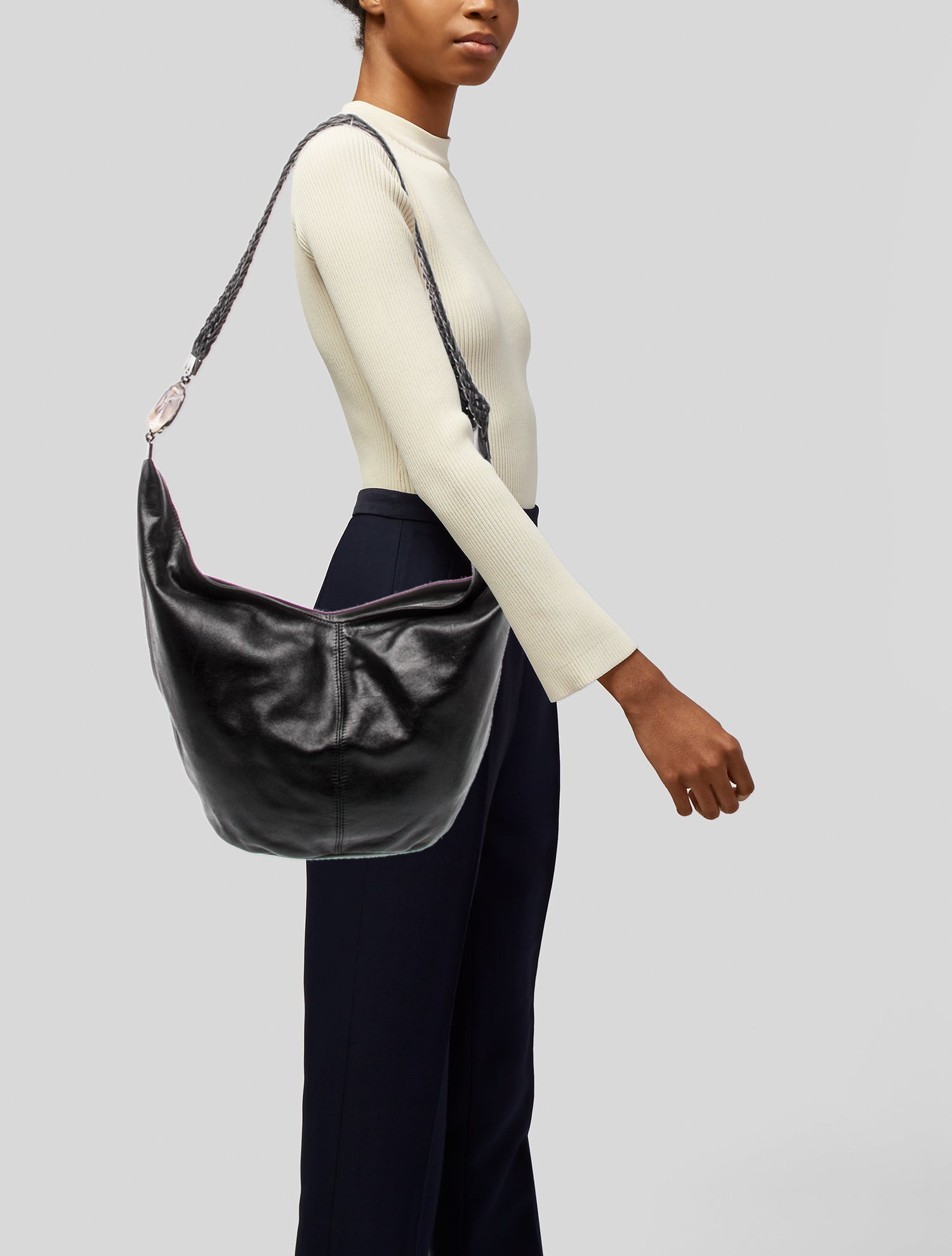 Perez Sanz Leather Shoulder Bag