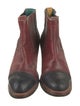Pskaufman Leather Colorblock Pattern Western Boots