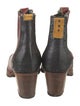 Pskaufman Leather Colorblock Pattern Western Boots