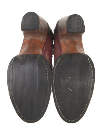 Pskaufman Leather Colorblock Pattern Western Boots