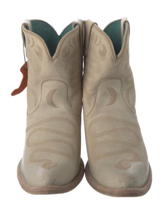 Pskaufman Leather Printed Western Boots