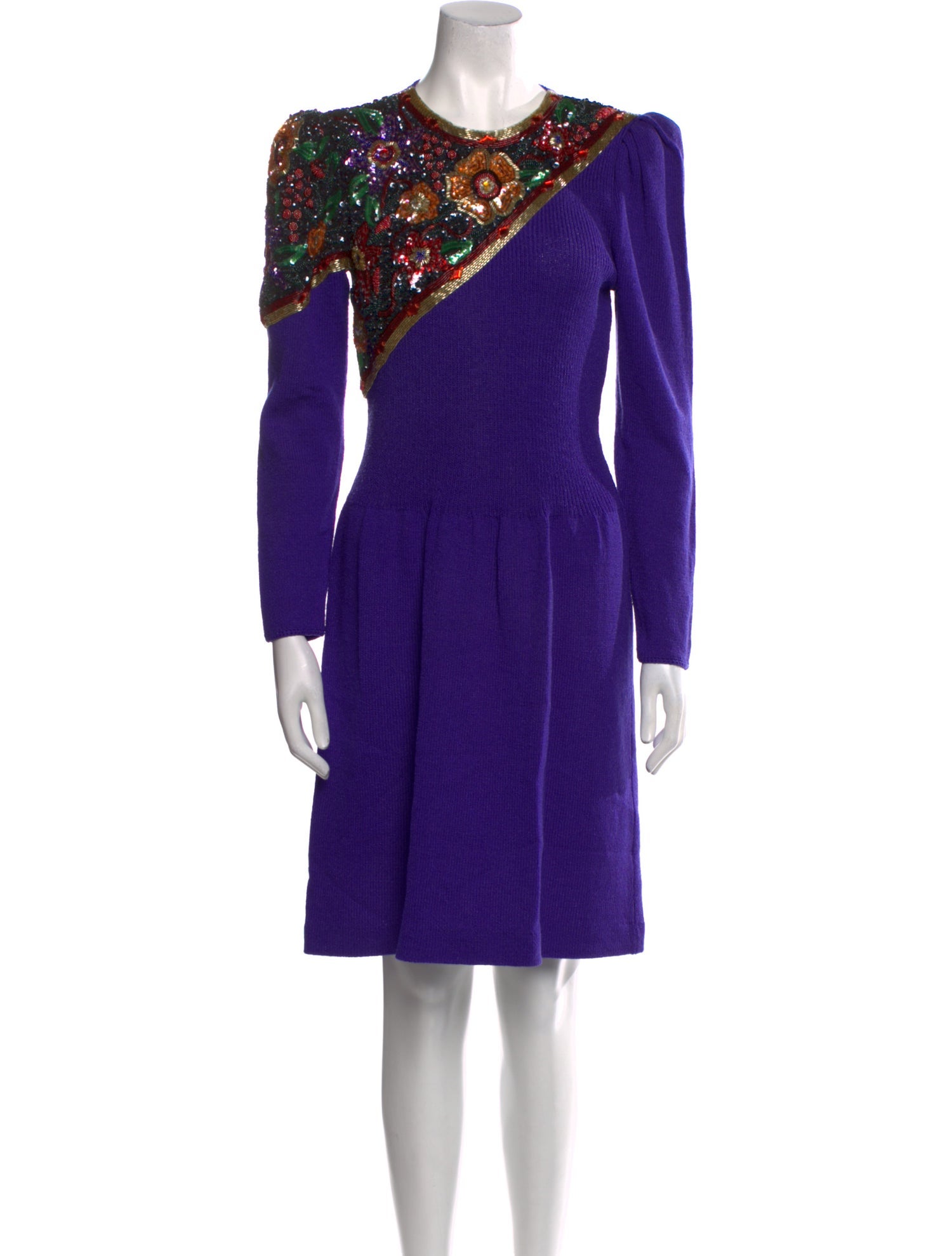 Pat Sandler for Wellmore Crew Neck Knee-Length Dress
