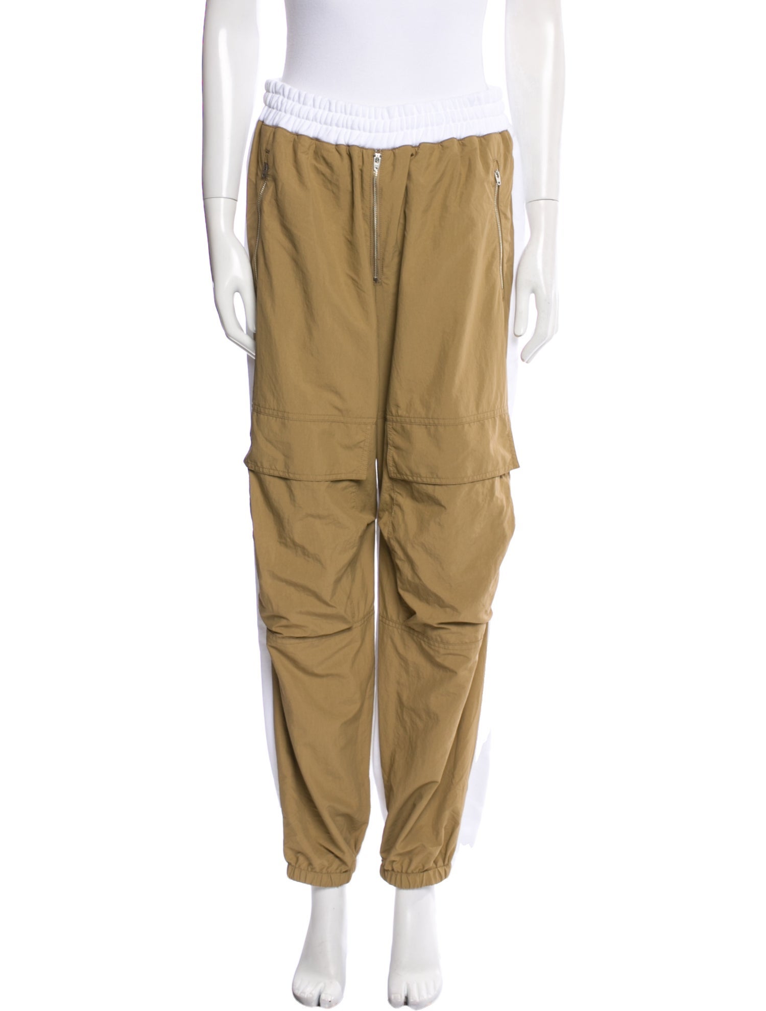 Pushbutton Straight Leg Pants