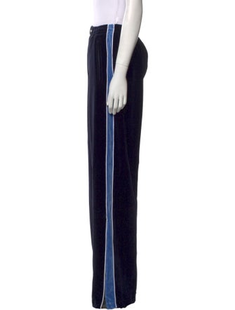 Pushbutton Wide Leg Pants