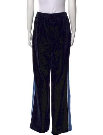 Pushbutton Wide Leg Pants