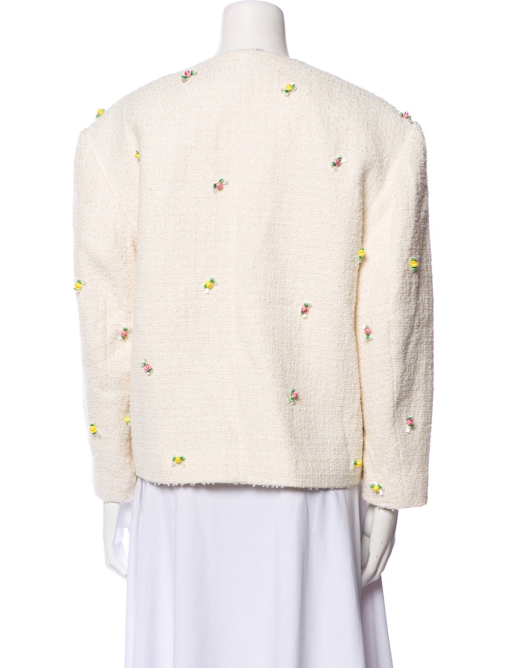 Pushbutton Jacket Neutrals Bow Accents & Collarle… - image 3
