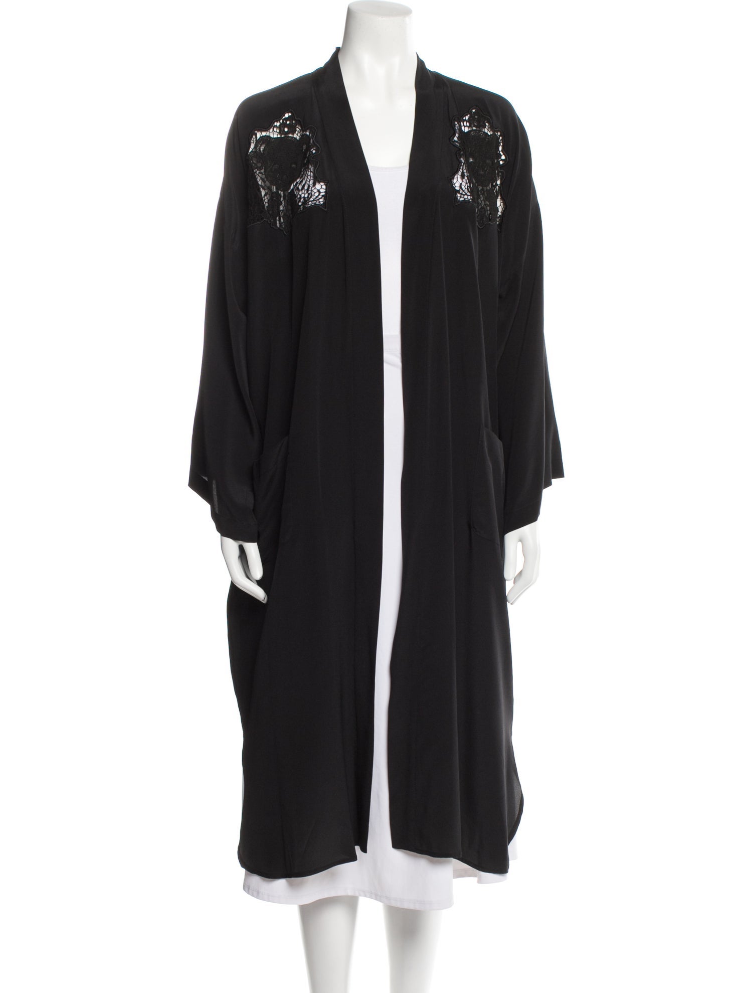 Pushbutton Silk Robe