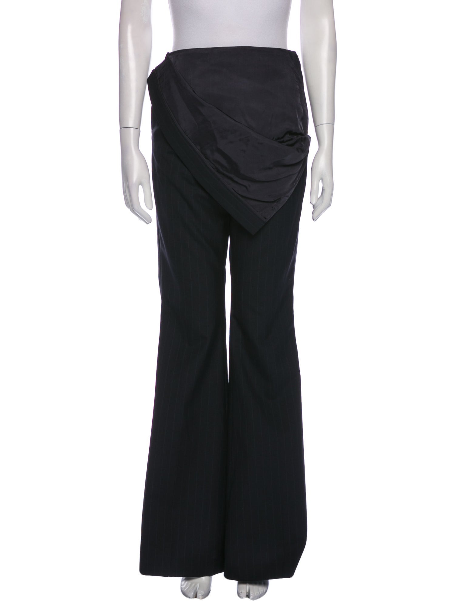 Pushbutton Wide Leg Pants