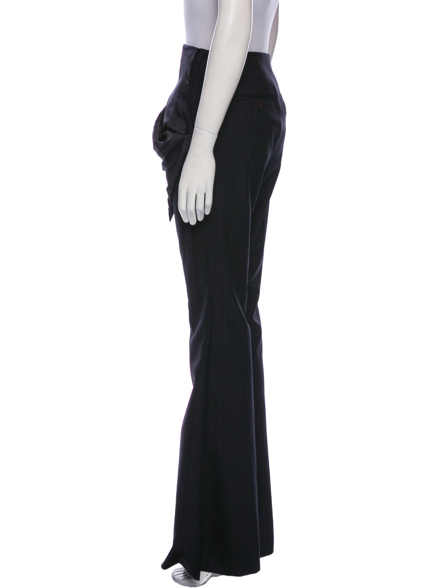 Pushbutton Wide Leg Pants