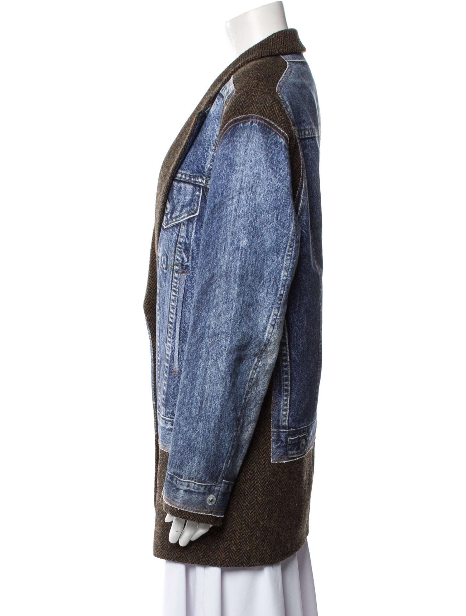 Pushbutton Wool Printed Blazer