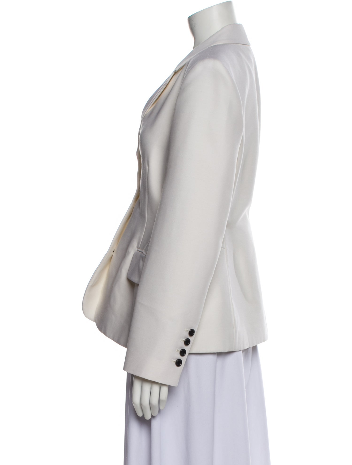 Pushbutton Wool Blazer