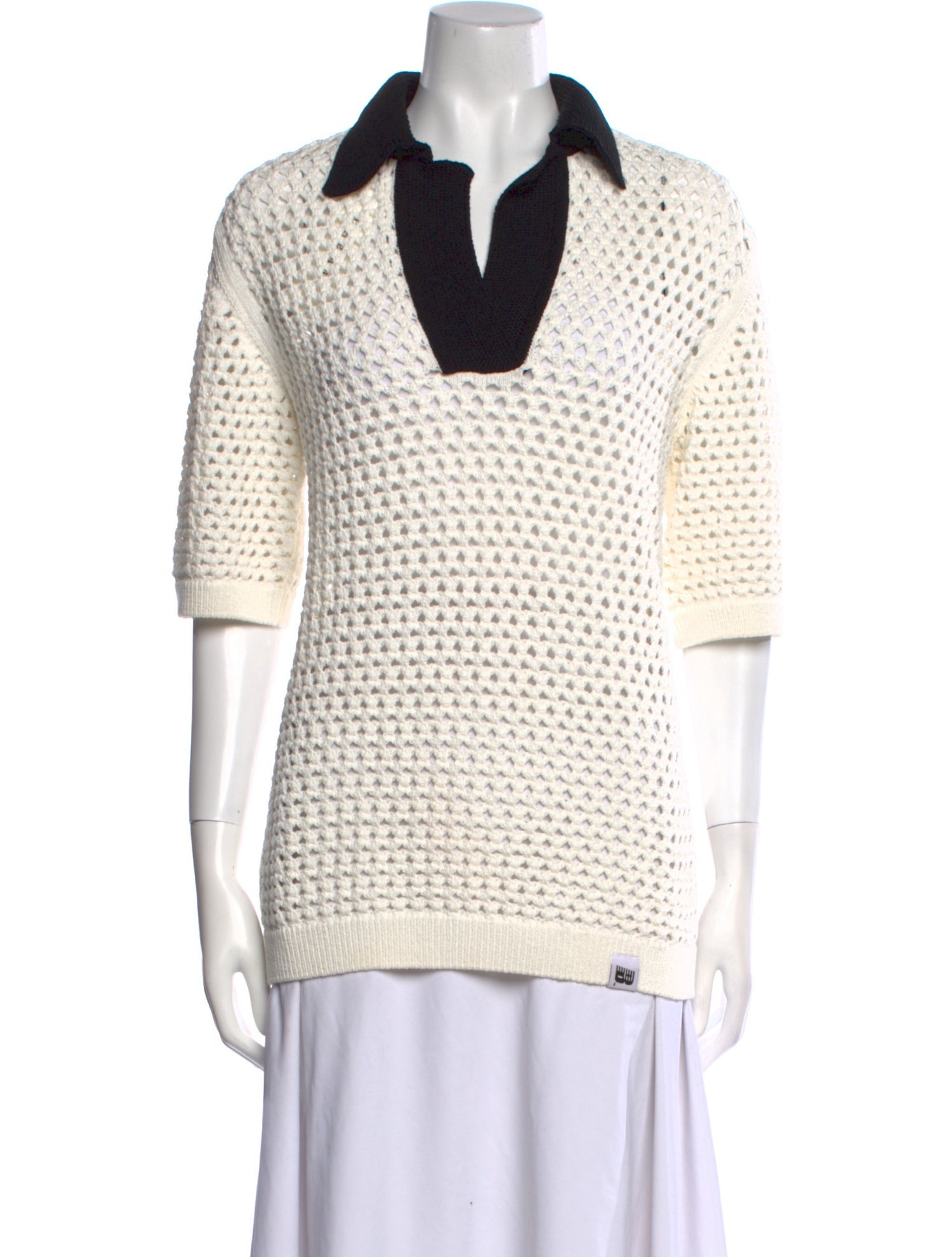 Pushbutton Crew Neck Sweater