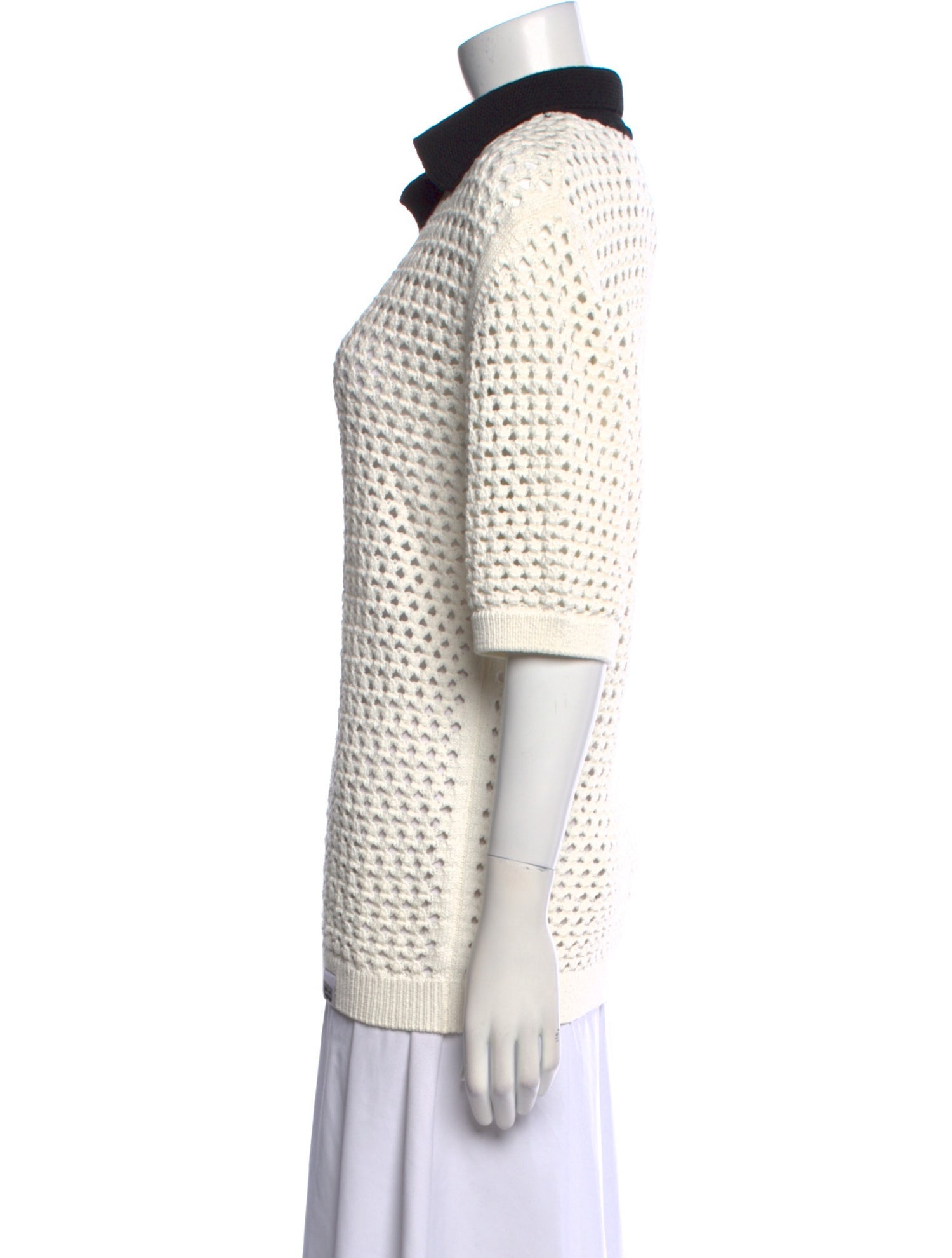 Pushbutton Crew Neck Sweater