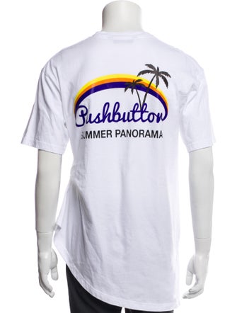 Pushbutton Graphic Print Crew Neck T-Shirt