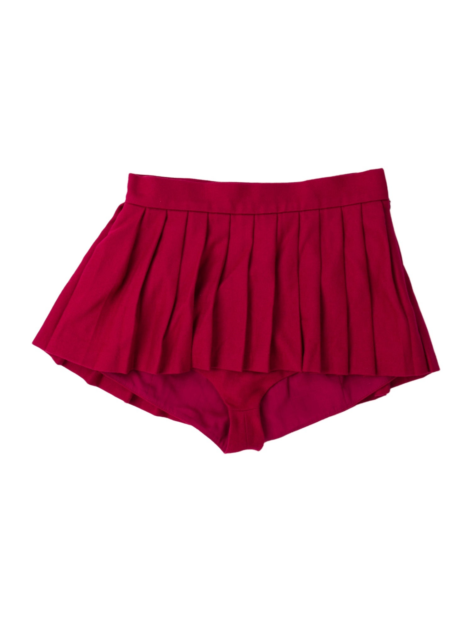 Pushbutton Wool Mini Shorts