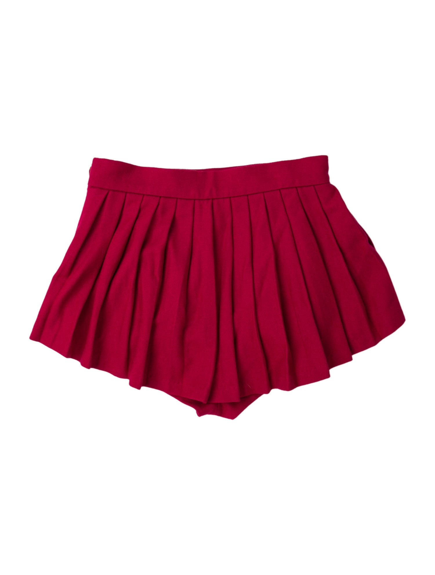Pushbutton Wool Mini Shorts