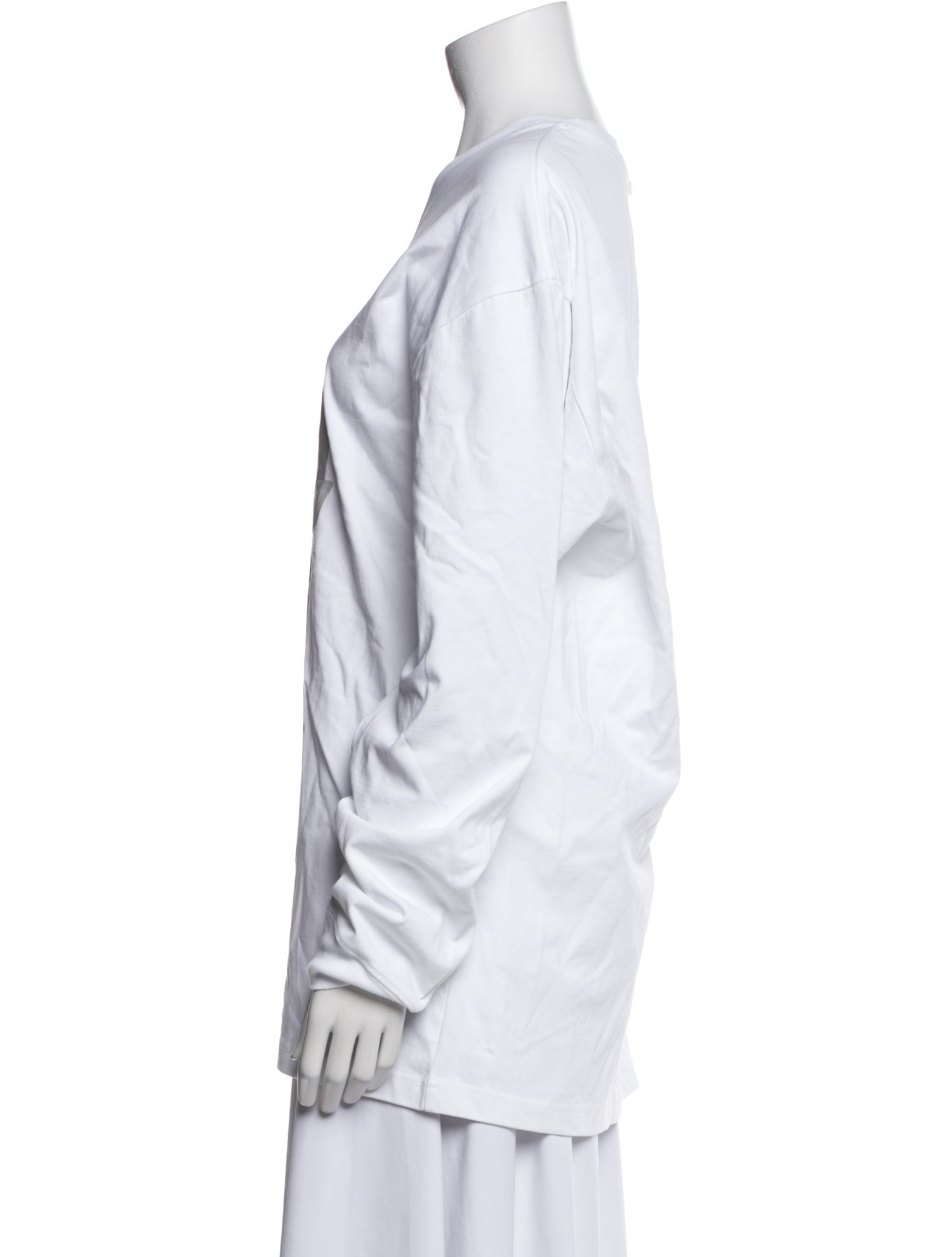 Pushbutton Crew Neck Long Sleeve Sweatshirt