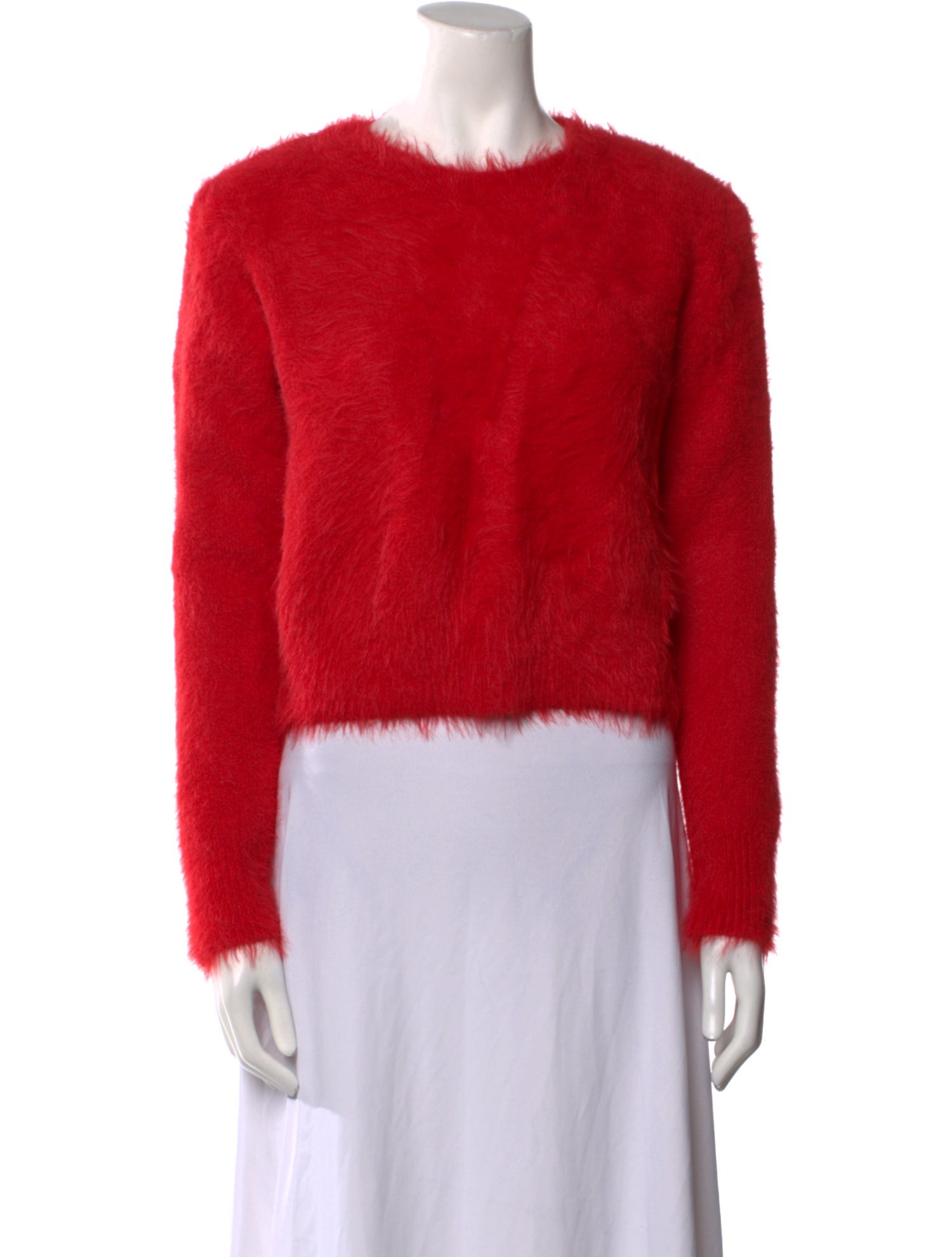 Pushbutton Nylon Crew Neck Sweater