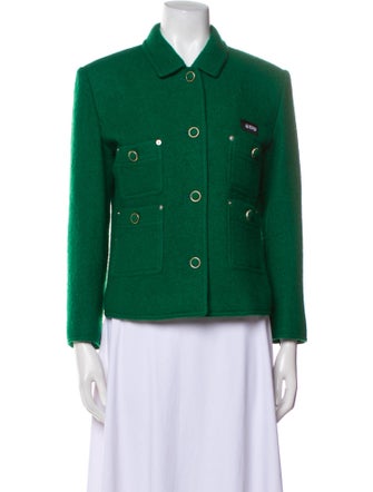 Pushbutton Wool Evening Jacket