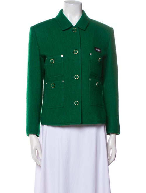 Pushbutton Wool Evening Jacket