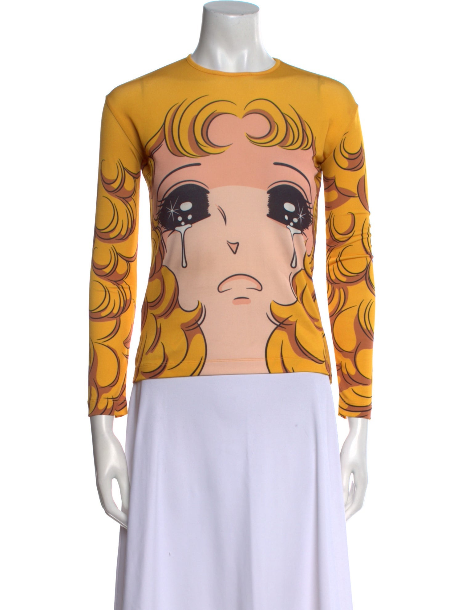 Pushbutton Graphic Print Crew Neck Sweatshirt