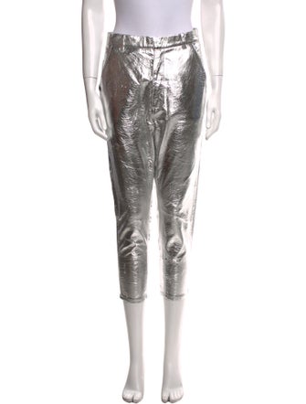 Pushbutton Straight Leg Pants