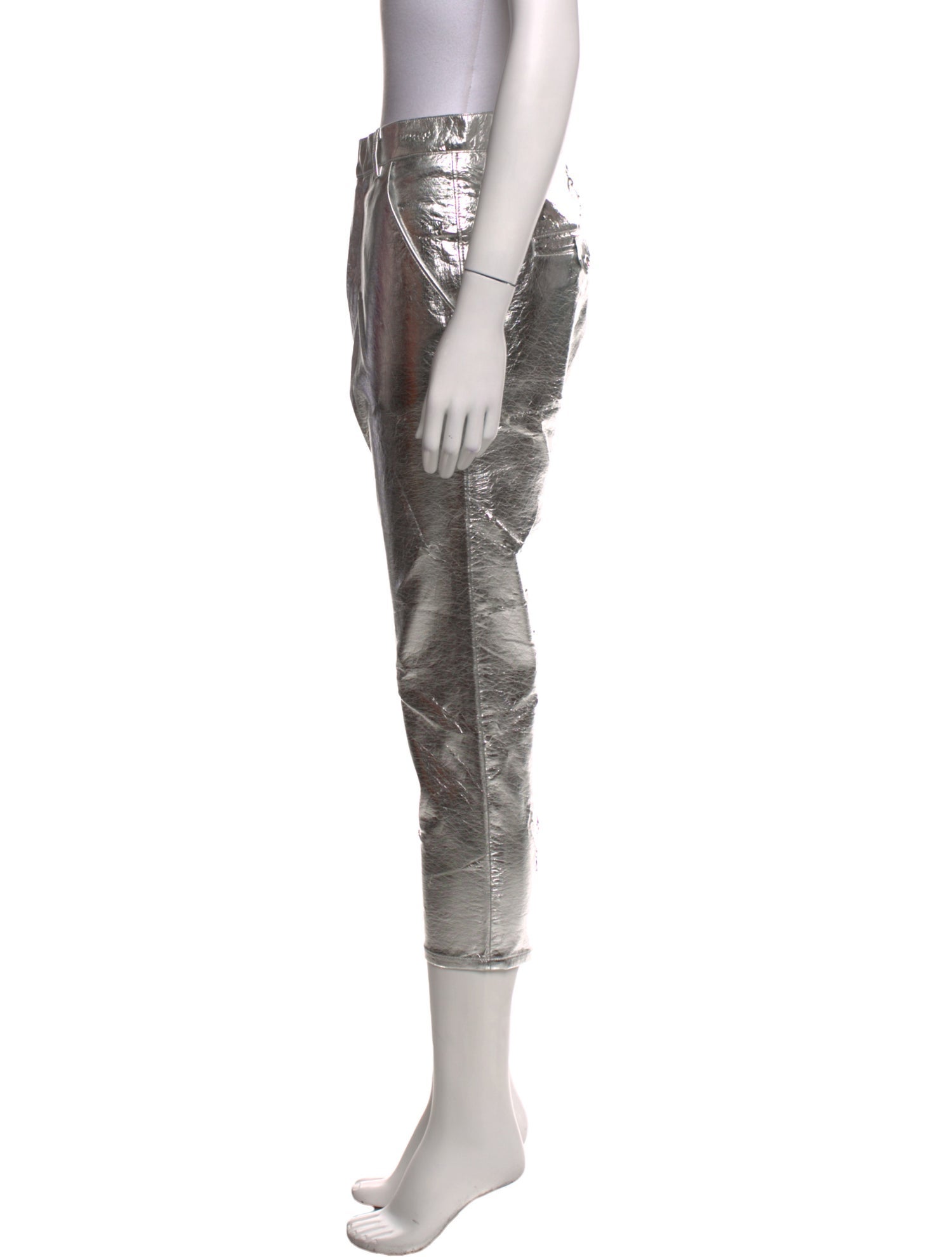 Pushbutton Straight Leg Pants