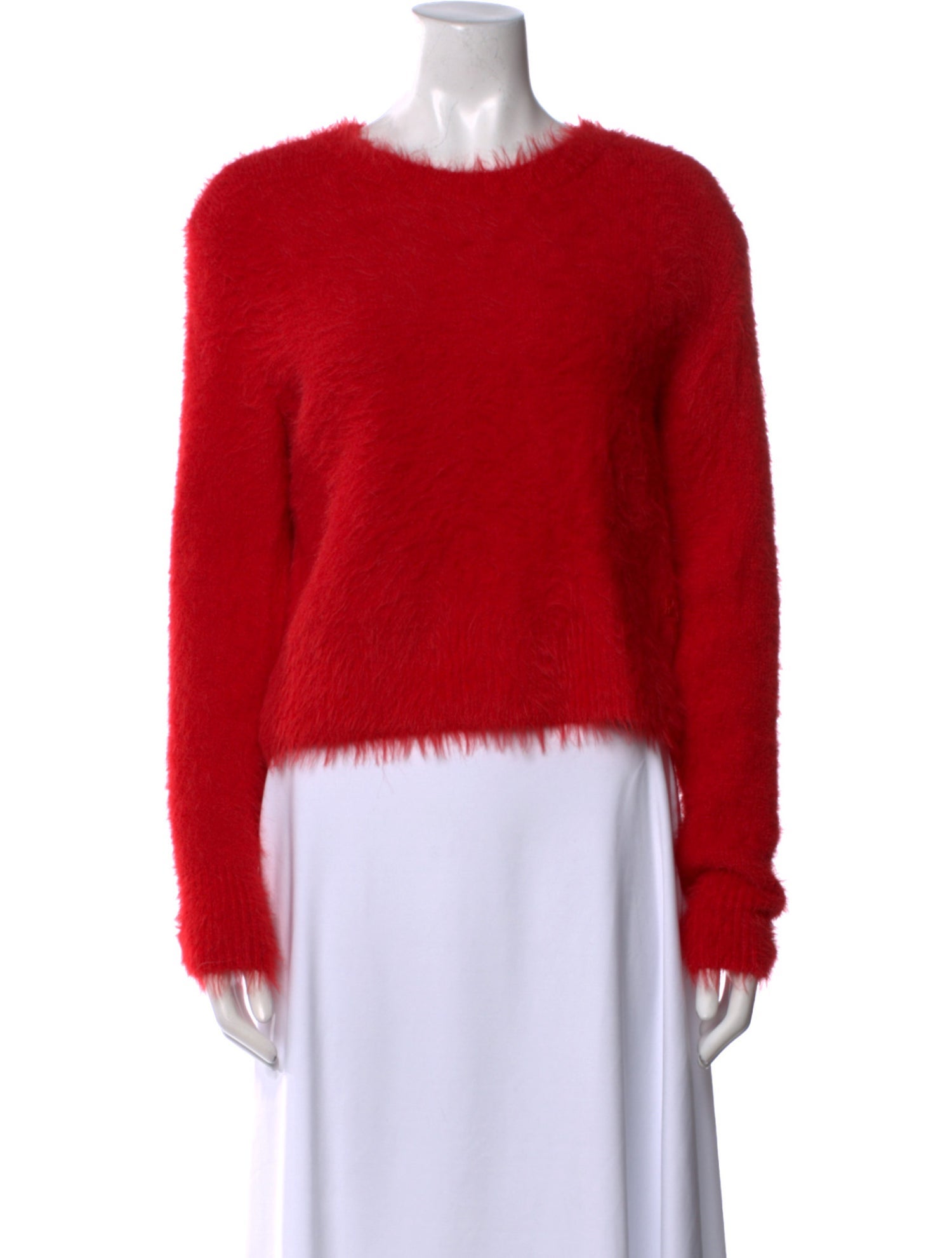 Pushbutton Crew Neck Long Sleeve Crop Top w/ Tags