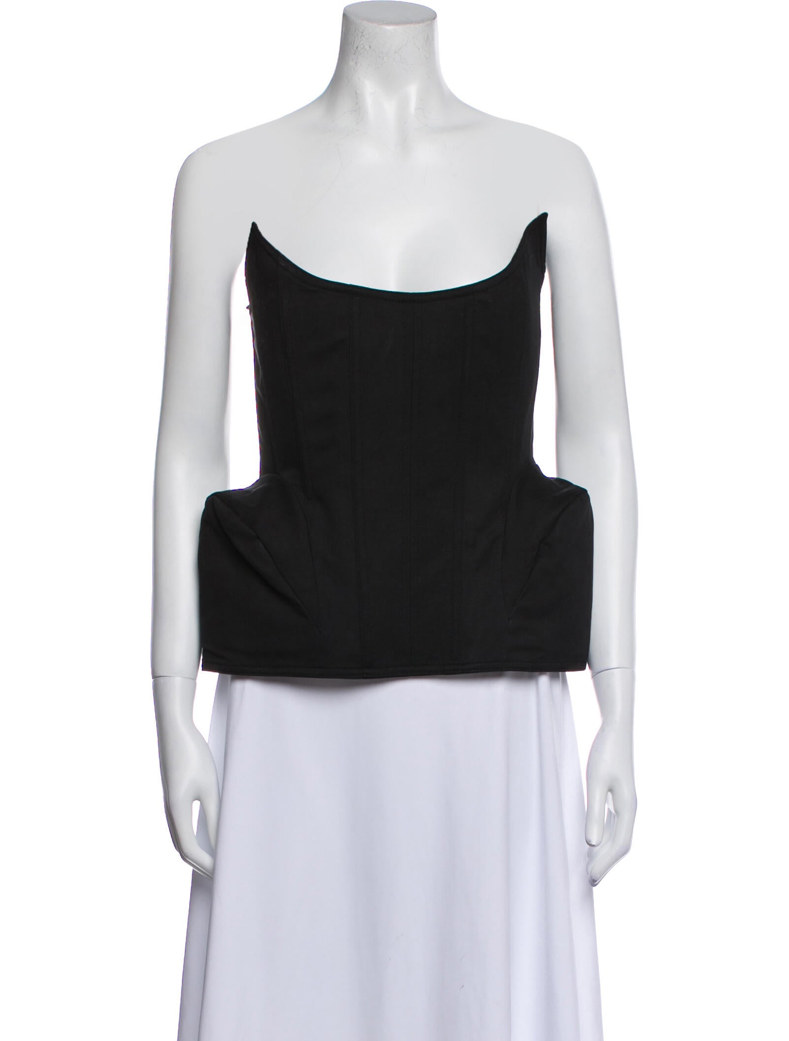 Pushbutton Strapless Crop Top