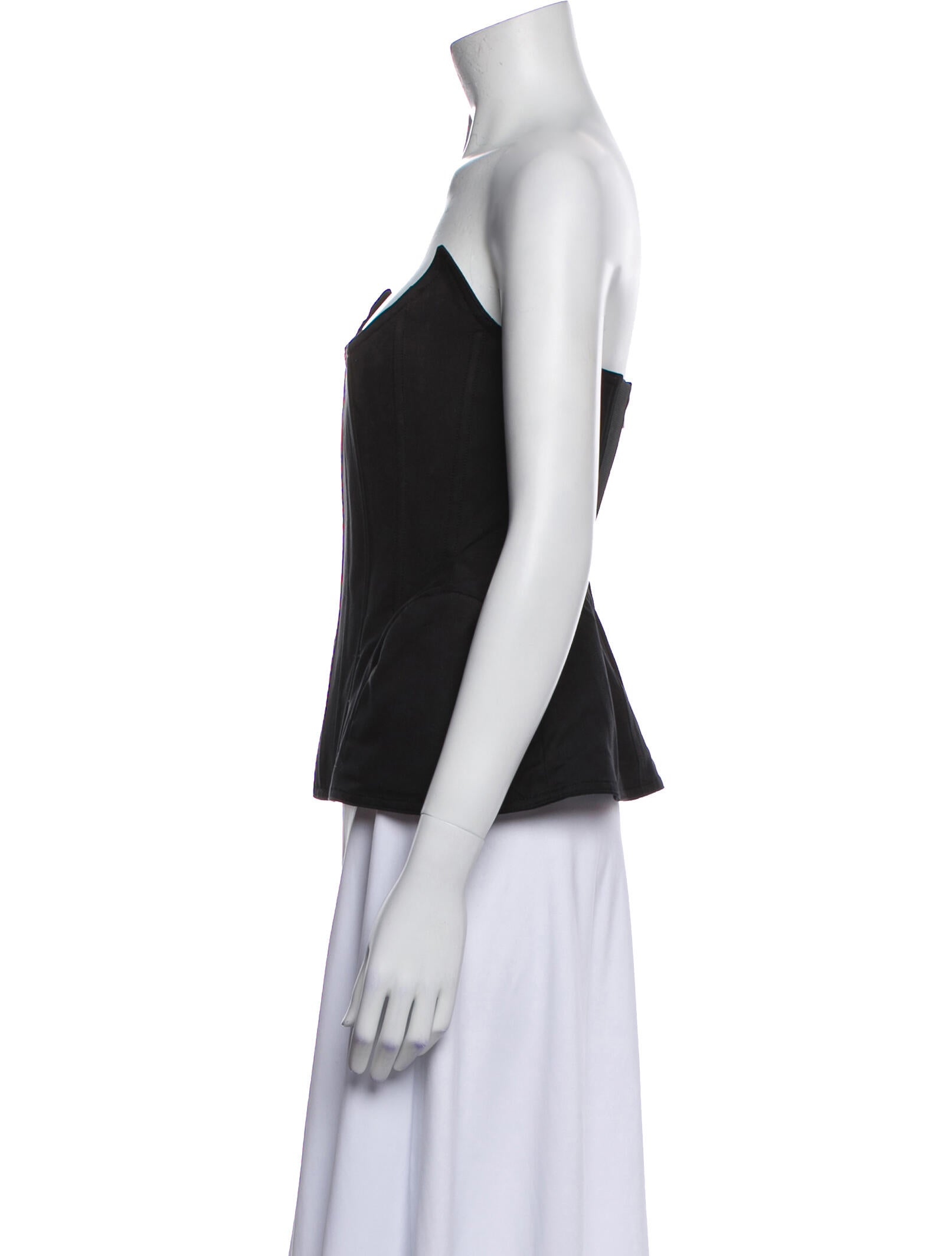 Pushbutton Strapless Crop Top