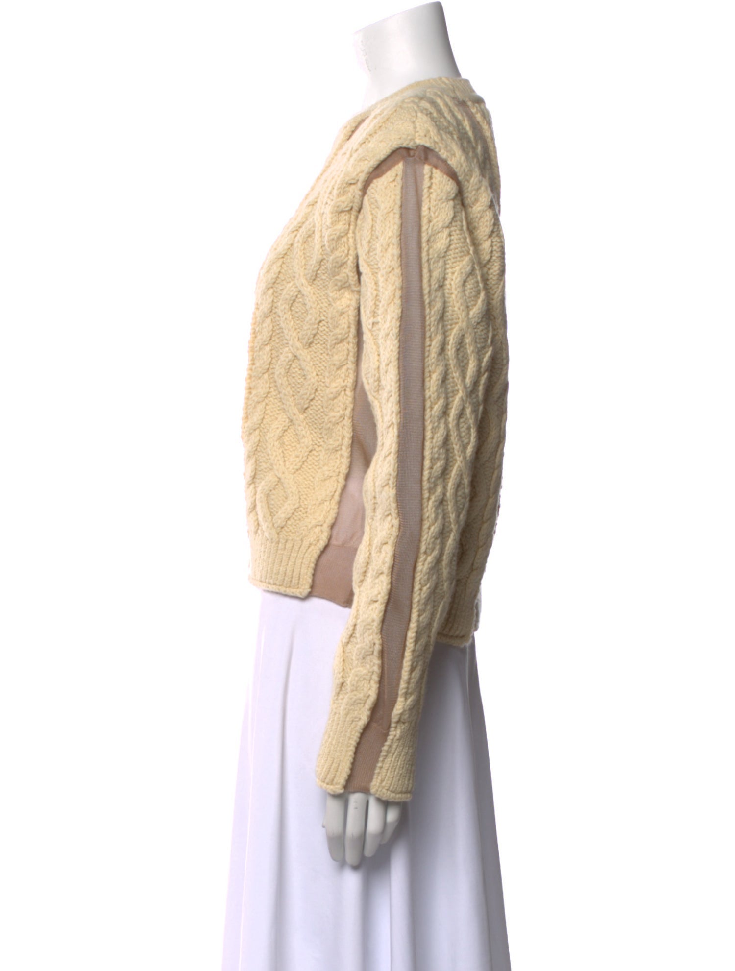 Pushbutton Wool Printed Sweater