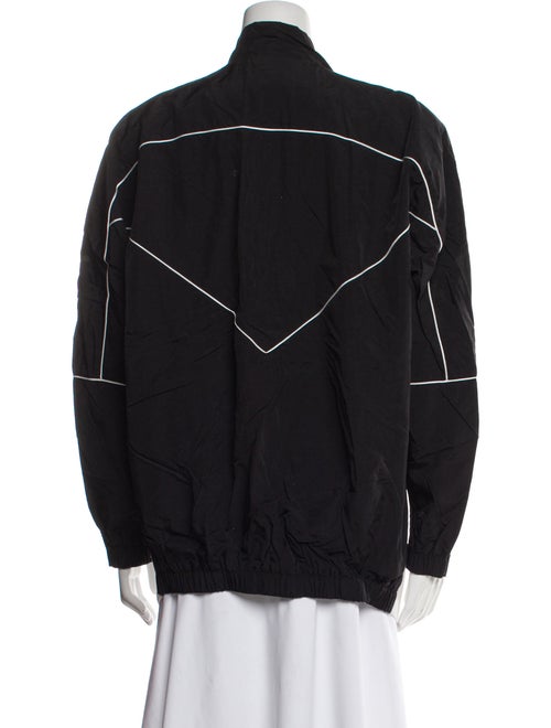 Pushbutton Wool Colorblock Pattern Jacket