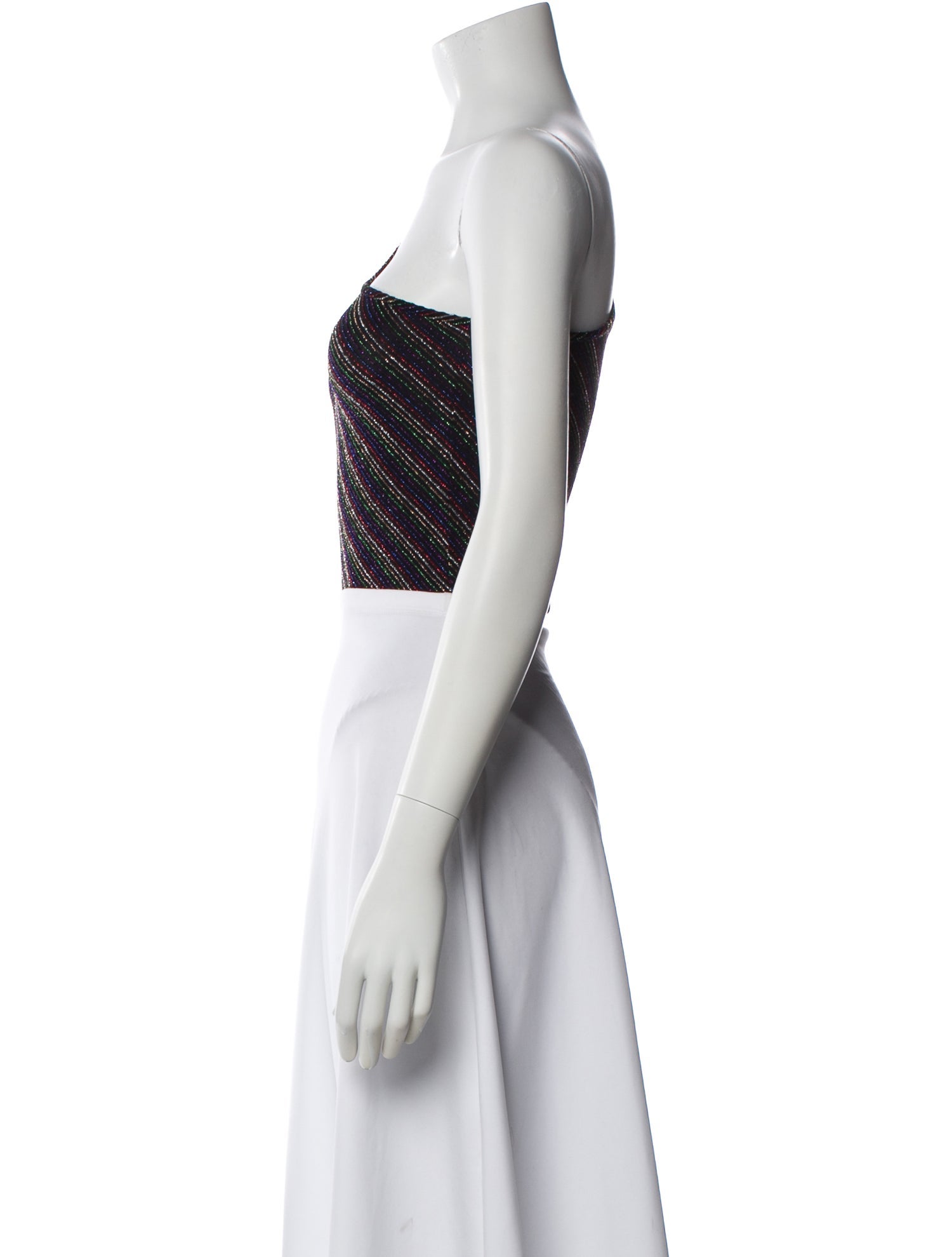 Pushbutton One-Shoulder Long Sleeve Crop Top