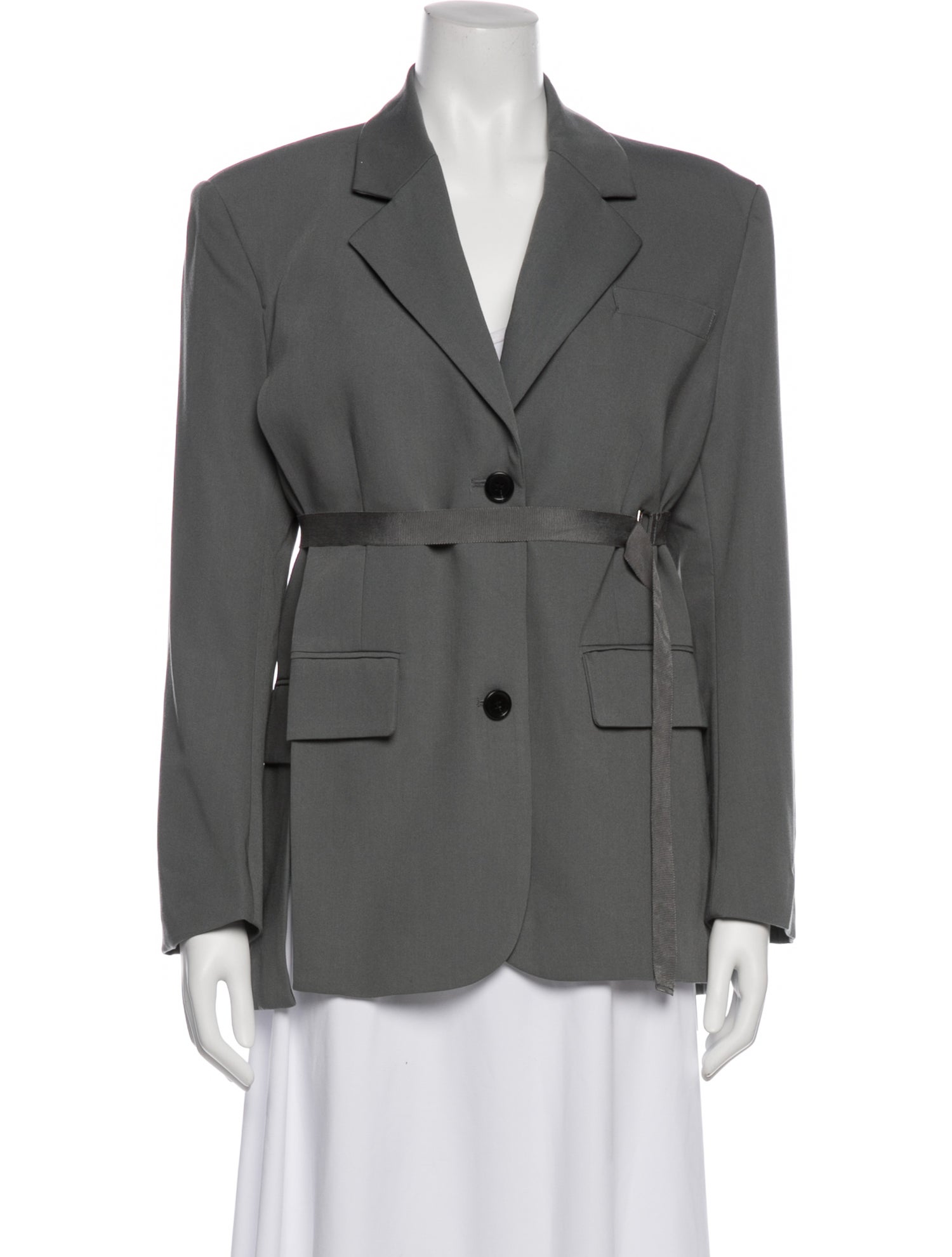 Pushbutton Wool Blazer