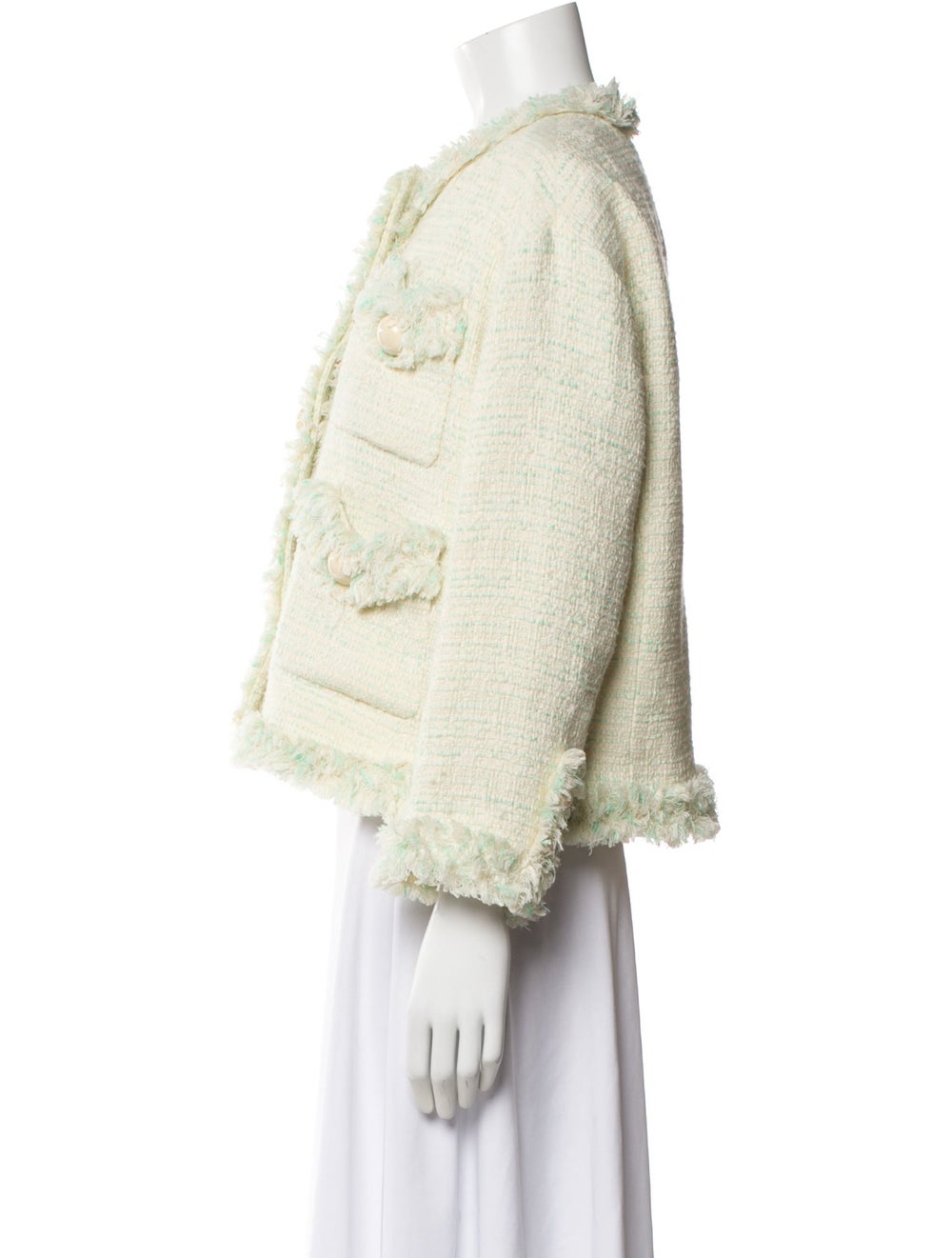 Pushbutton Tweed Pattern Evening Jacket - image 2