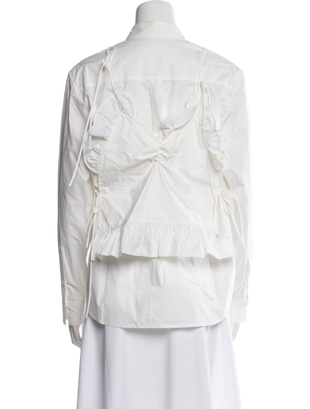 Pushbutton Long Sleeve Button-Up Top - image 3