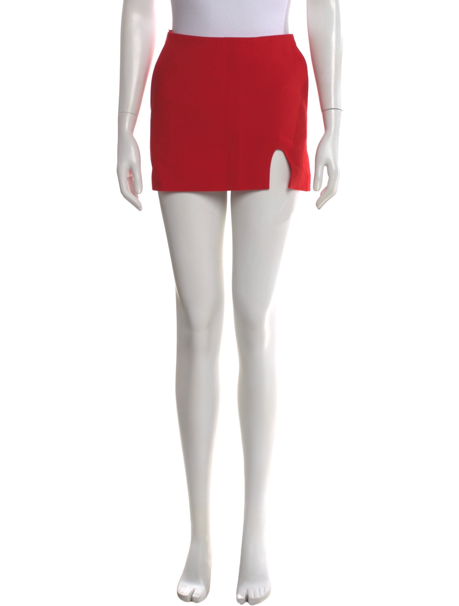 Pushbutton Wool Mini Skirt
