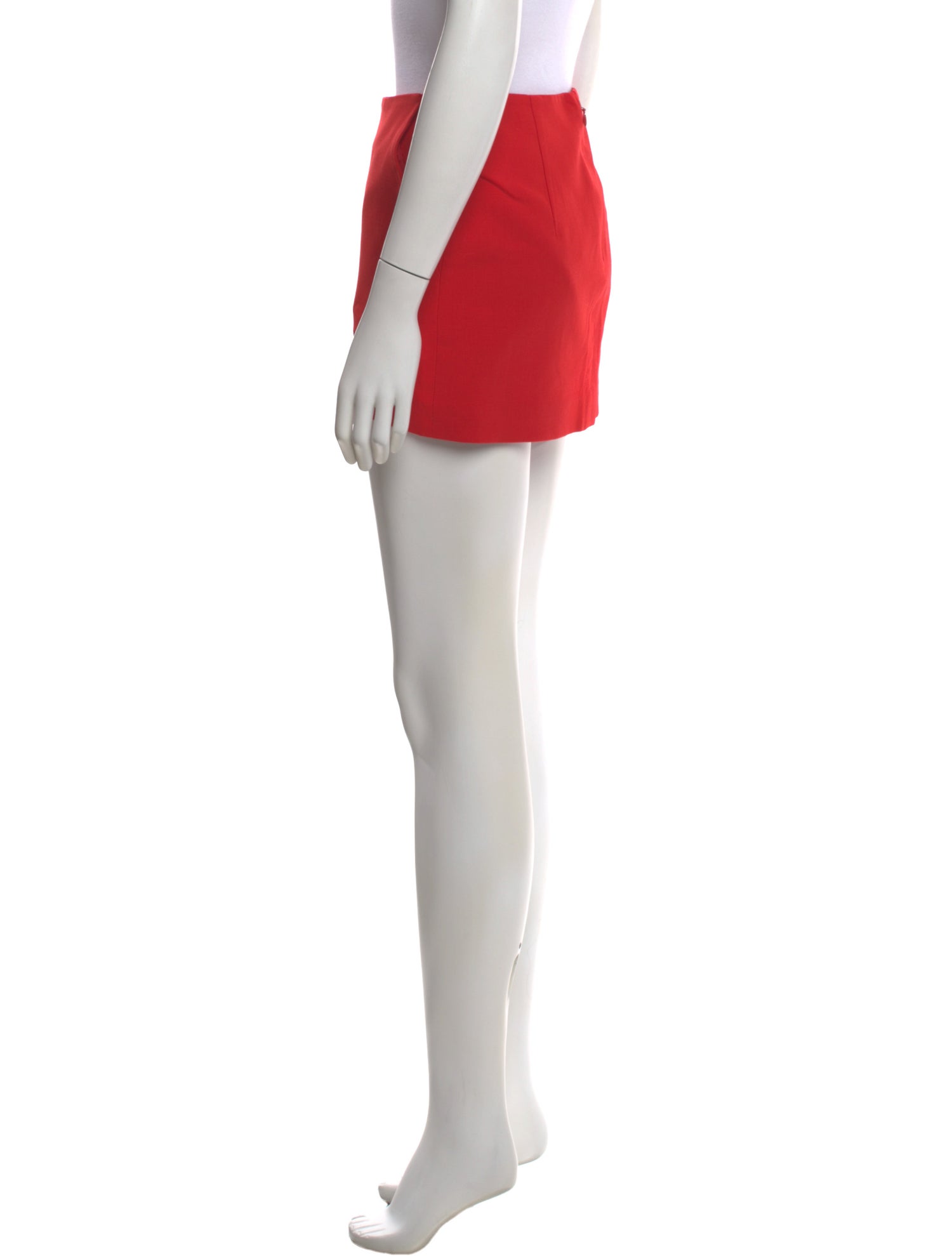 Pushbutton Wool Mini Skirt