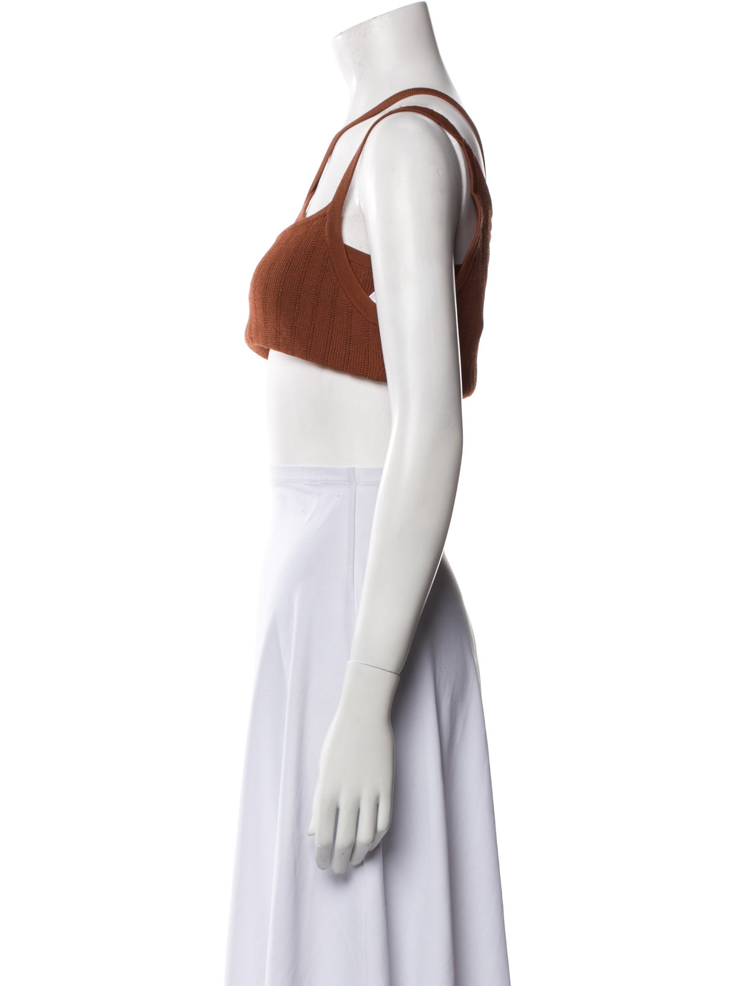 Petite Studio NYC Square Neckline Sleeveless Crop Top