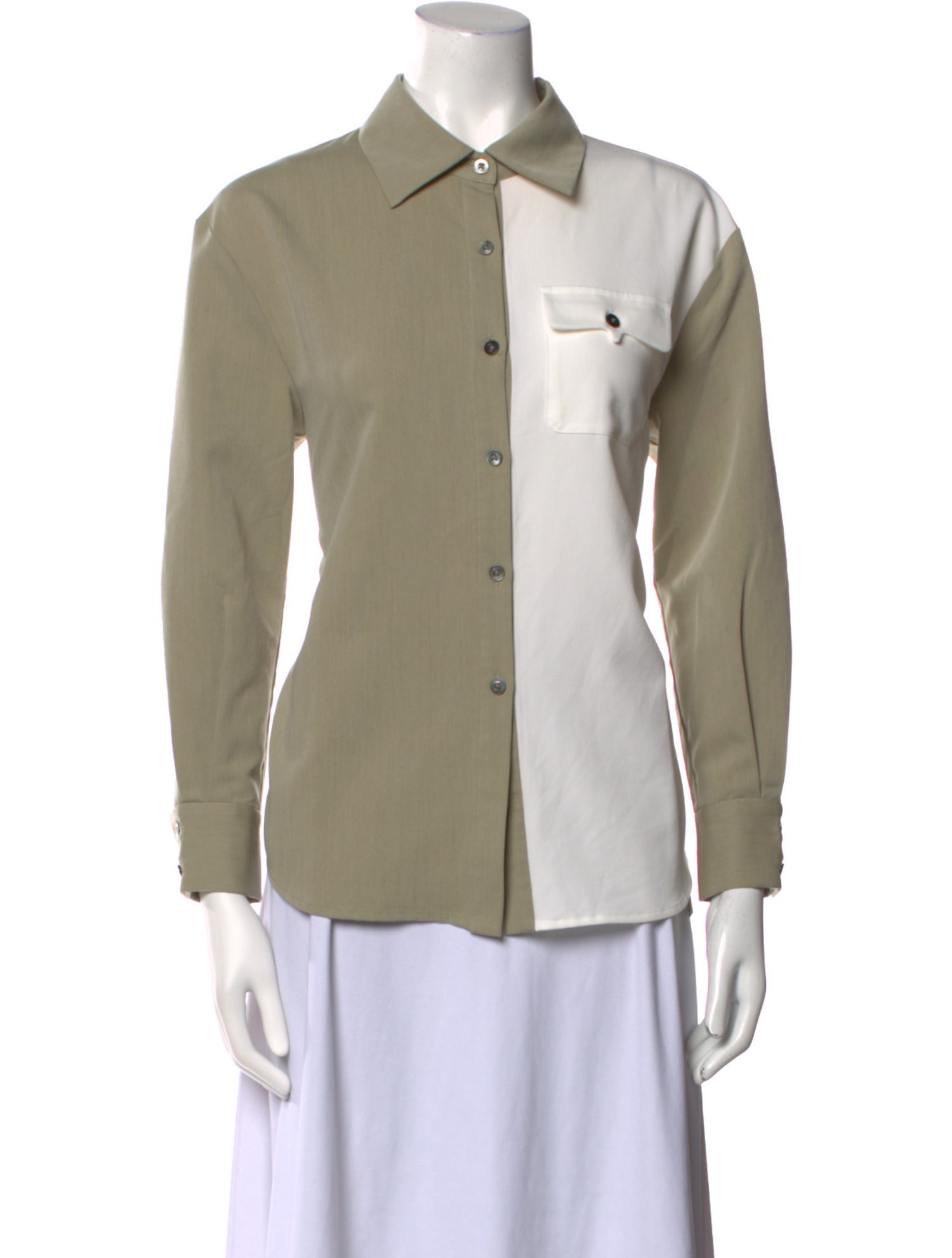 Petite Studio NYC Long Sleeve Button-Up Top