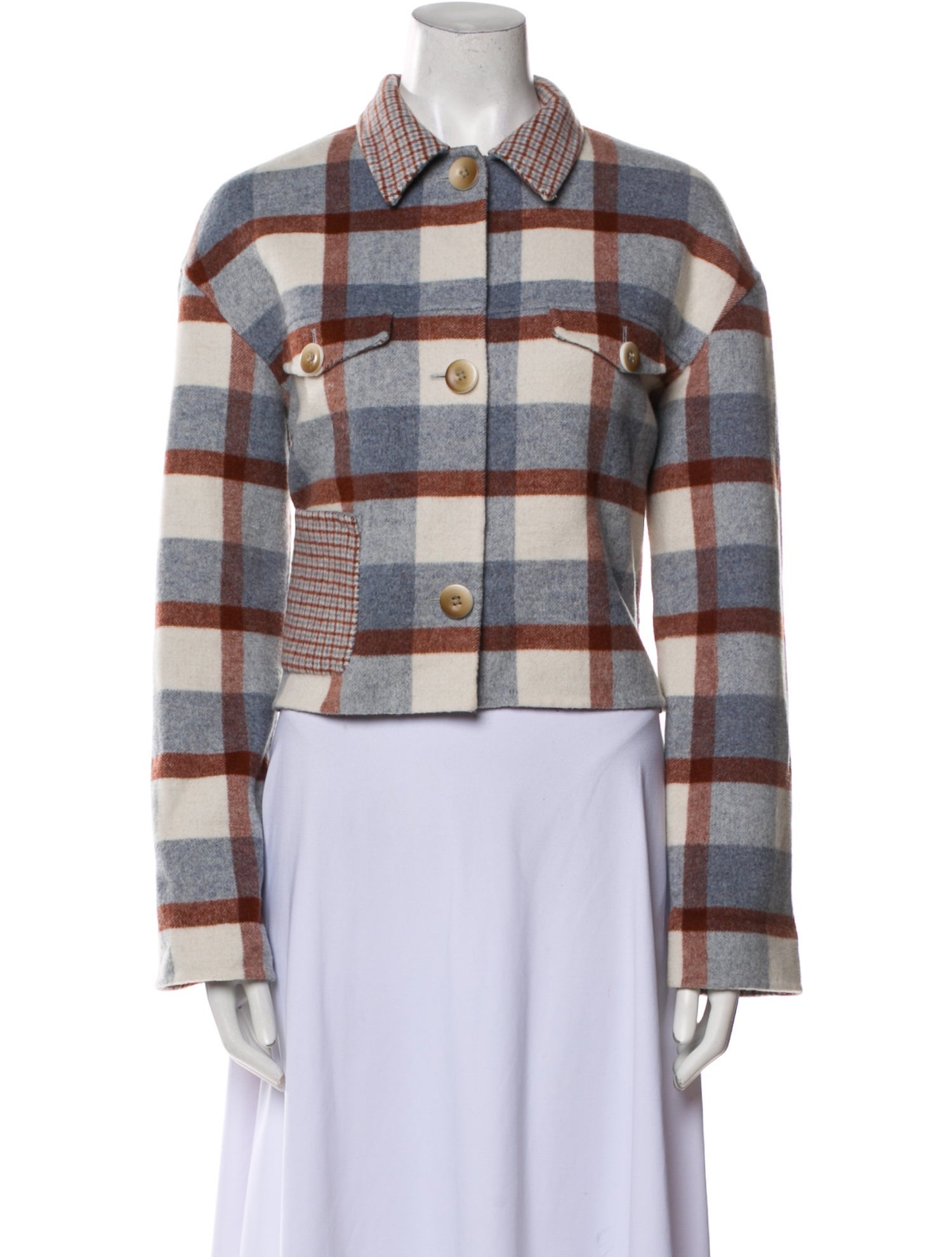 Petite Studio NYC Plaid Print Evening Jacket