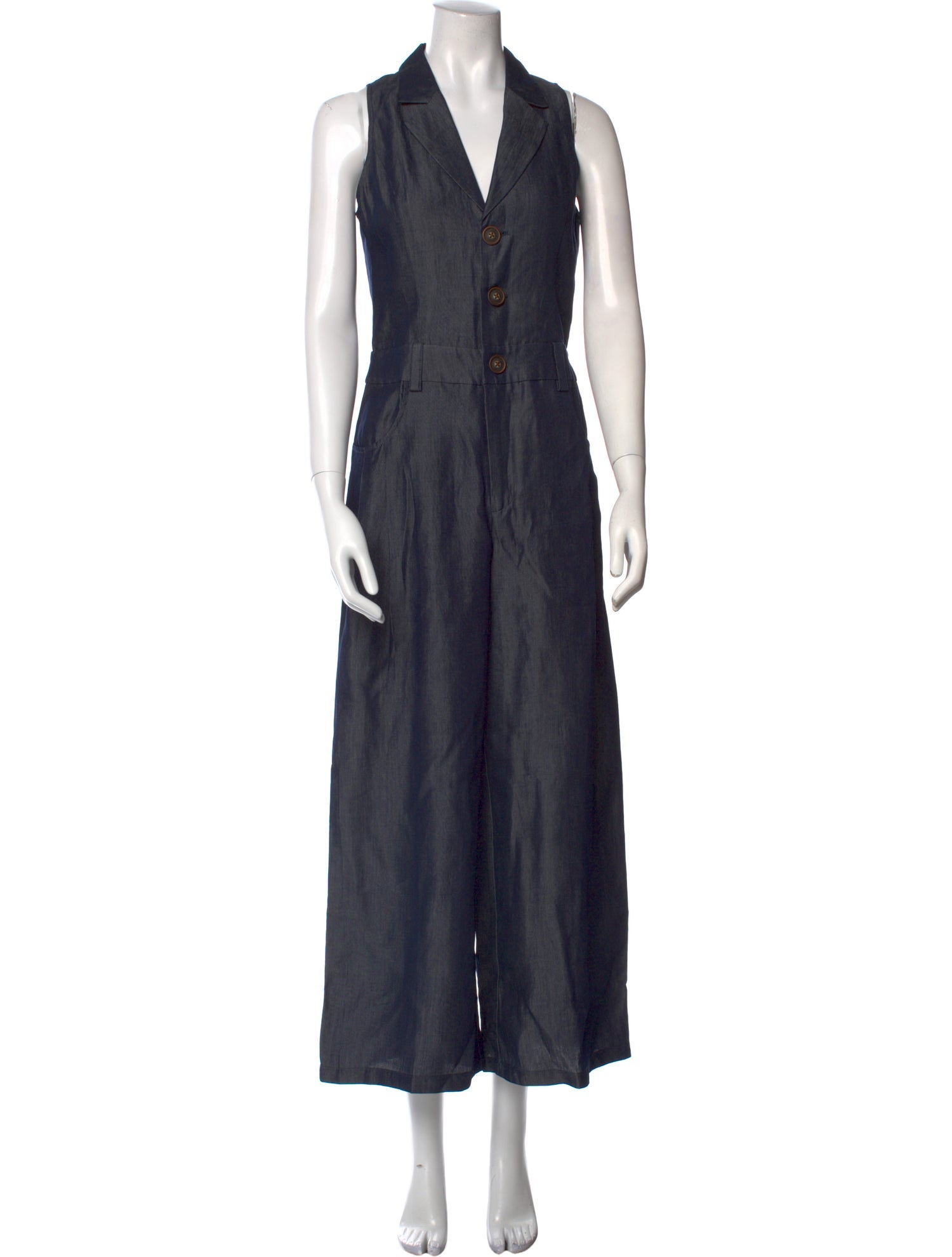 Petite Studio NYC Linen V-Neck Jumpsuit