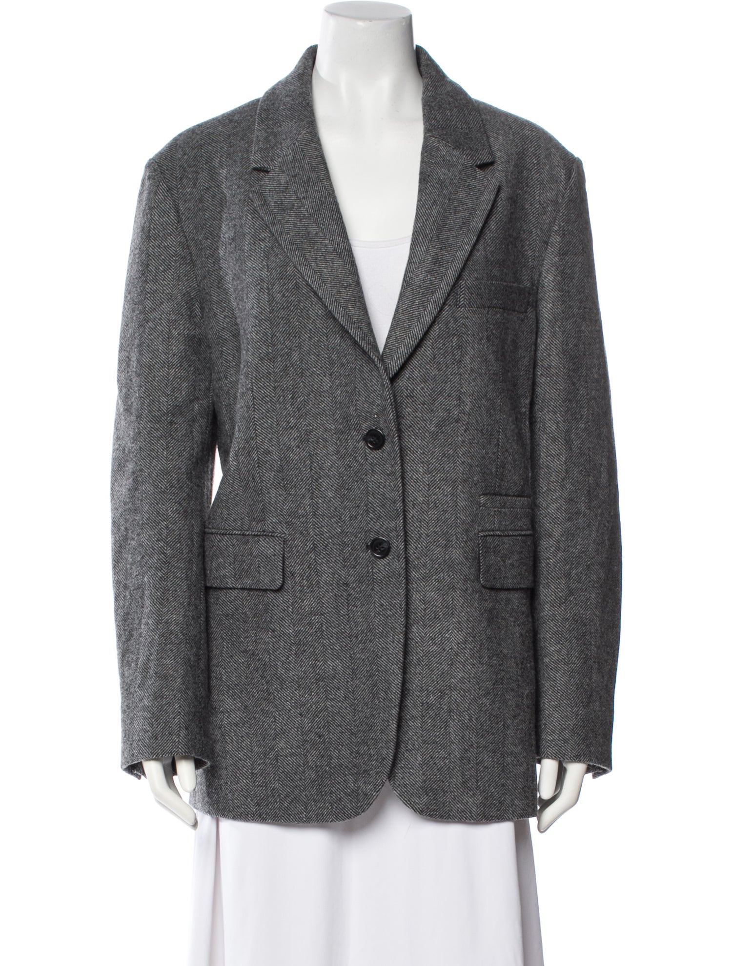 Petite Studio NYC Wool Plaid Print Blazer