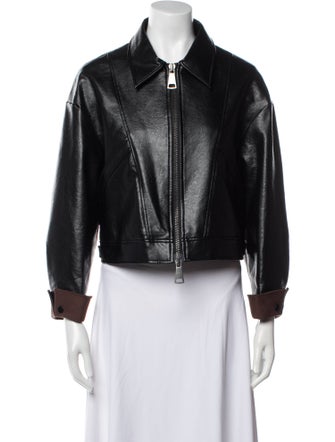 Petite Studio NYC Faux Leather Biker Jacket